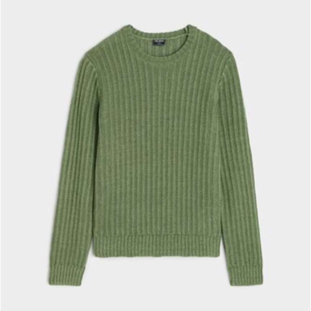 Todd Snyder - textured linen crewneck sweater green leaf (M)